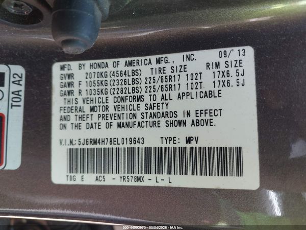 2014 HONDA CR-V EX-L