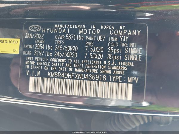 2022 HYUNDAI PALISADE SEL