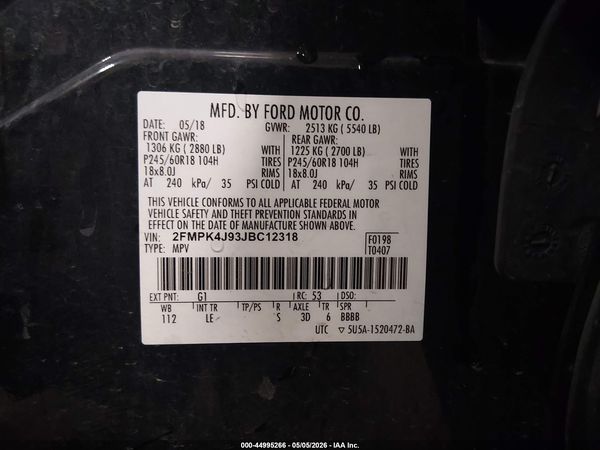 2018 FORD EDGE SEL