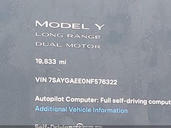 2022 TESLA MODEL Y