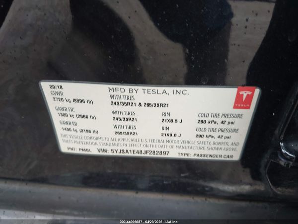 2018 TESLA MODEL S