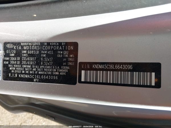 2020 KIA SEDONA L