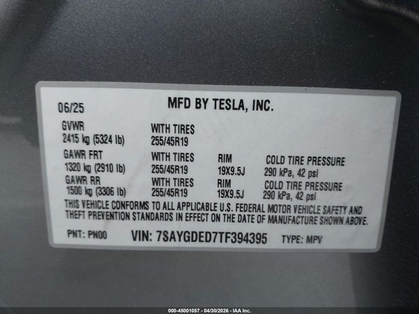 2026 TESLA MODEL Y