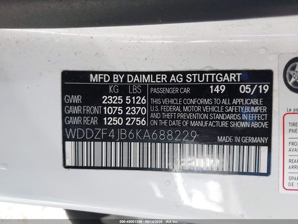 2019 MERCEDES-BENZ E 300 E300 — I9