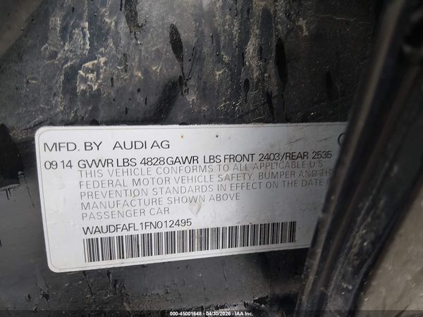 2015 AUDI A4 2.0T PREMIUM
