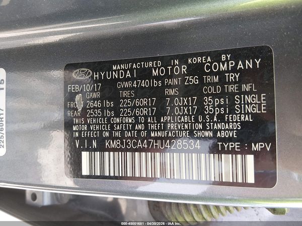 2017 HYUNDAI TUCSON SE PLUS