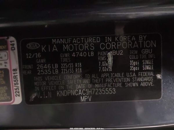 2017 KIA SPORTAGE EX