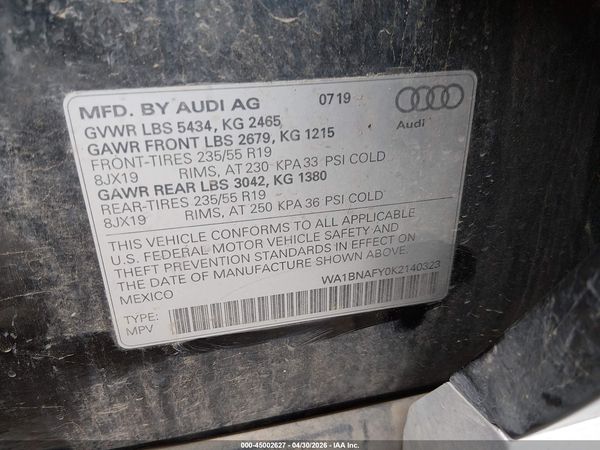 2019 AUDI Q5 45 PREMIUM