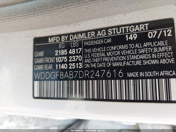 2013 MERCEDES-BENZ C 300 SPORT 4MATIC