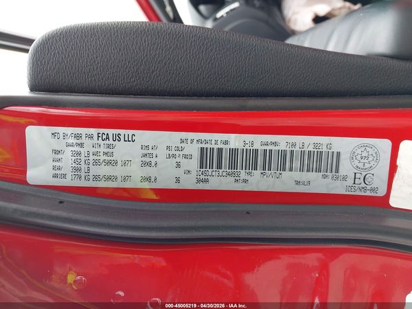2018 DODGE DURANGO R/T