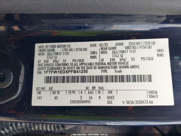 2023 FORD F-150 XL