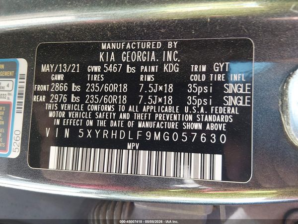 2021 KIA SORENTO EX