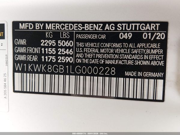 2020 MERCEDES-BENZ AMG C 63 AMG C63
