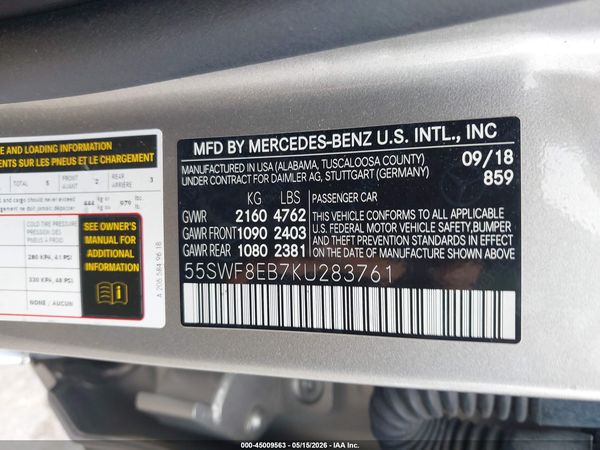 2019 MERCEDES-BENZ C 300 4MATIC