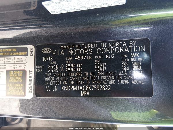 2019 KIA SPORTAGE LX