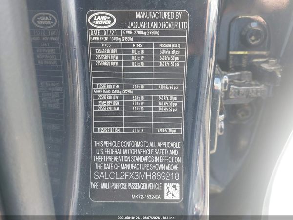 2021 LAND ROVER DISCOVERY SPORT SE R-DYNAMIC
