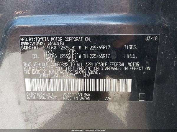 2018 TOYOTA RAV4 XLE