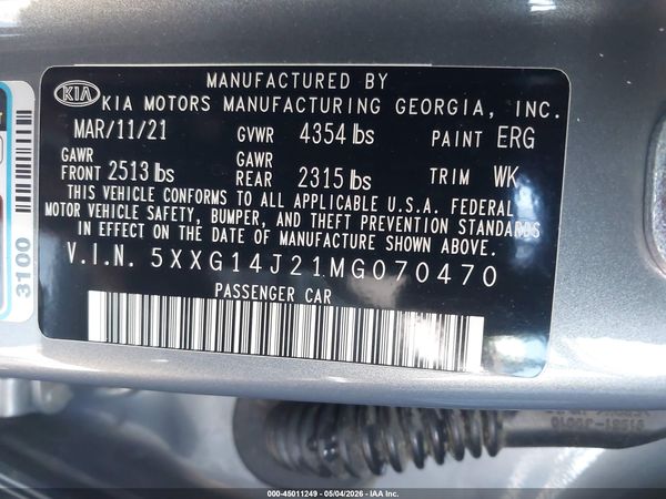 2021 KIA K5 LXS