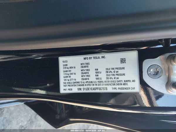 2023 TESLA MODEL 3 REAR-WHEEL DRIVE