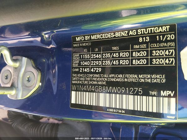 2021 MERCEDES-BENZ GLB 250 GLB250