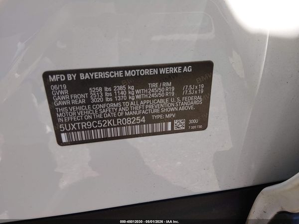 2019 BMW X3 XDRIVE30I