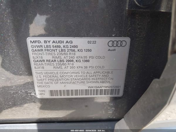 2022 AUDI Q5