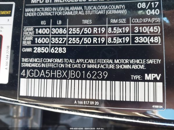 2018 MERCEDES-BENZ GLE 350 4MATIC