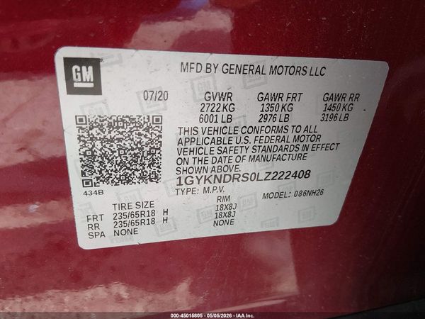 2020 CADILLAC XT5 AWD PREMIUM LUXURY
