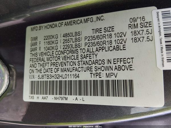 2017 ACURA RDX ACURAWATCH PLUS PACKAGE