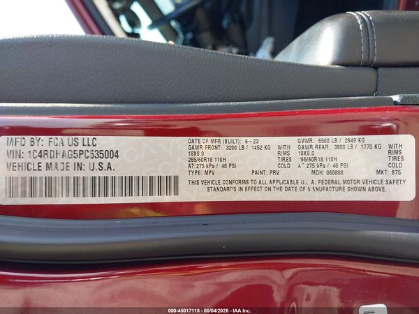 2023 DODGE DURANGO SXT RWD