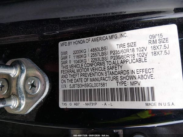 2016 ACURA RDX