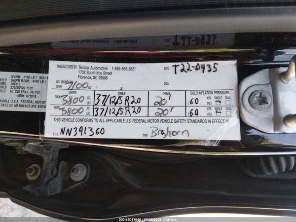 2022 RAM 1500 BIG HORN  4X4 5'7 BOX