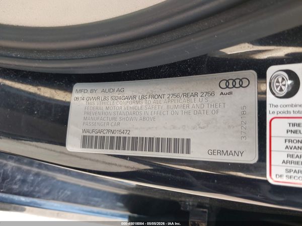 2015 AUDI A6 3.0T PREMIUM PLUS