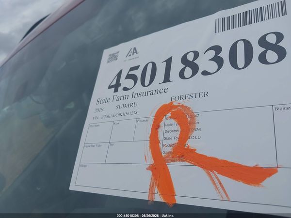 2019 SUBARU FORESTER PREMIUM — I154