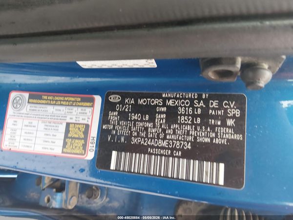 2021 KIA RIO S