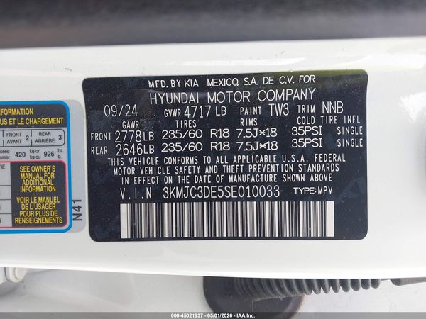 2025 HYUNDAI TUCSON SEL CONVENIENCE
