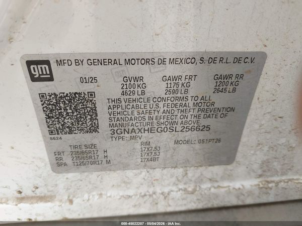 2025 CHEVROLET EQUINOX FWD LT — I9