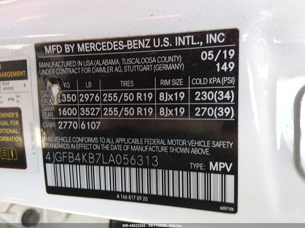 2020 MERCEDES-BENZ GLE 350 4MATIC
