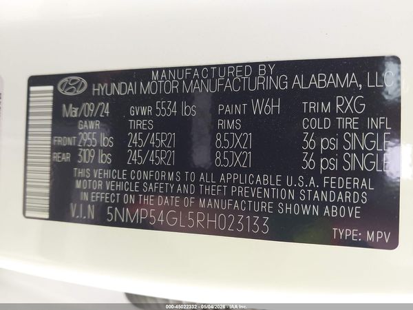 2024 HYUNDAI SANTA FE CALLIGRAPHY