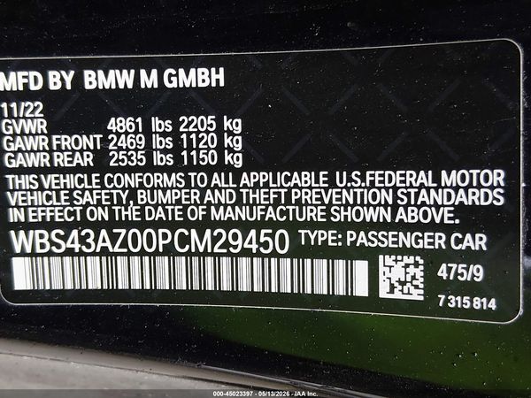 2023 BMW M4 COMPETITION XDRIVE