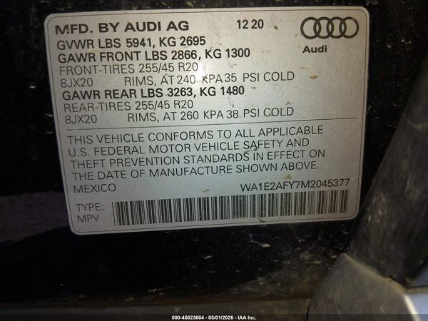2021 AUDI Q5
