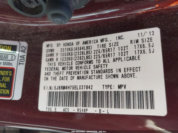2014 HONDA CR-V EX-L