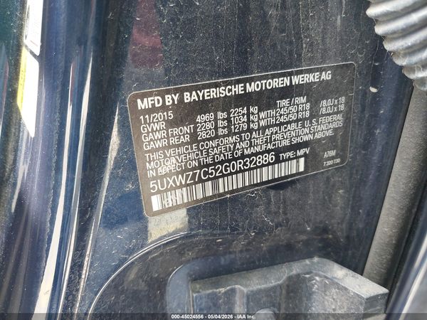 2016 BMW X3 SDRIVE28I