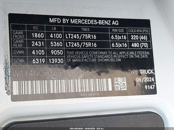 2024 MERCEDES-BENZ SPRINTER 2500