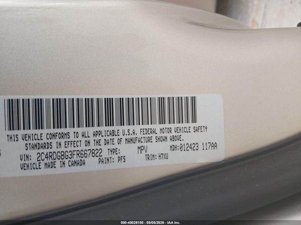 2015 DODGE GRAND CARAVAN SE