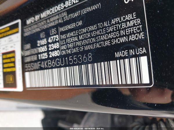 2016 MERCEDES-BENZ C 300 SPORT 4MATIC