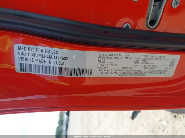 2021 JEEP CHEROKEE LATITUDE PLUS 4X4