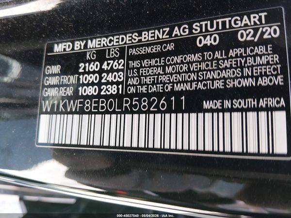 2020 MERCEDES-BENZ C 300 4MATIC