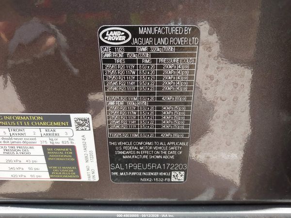 2024 LAND ROVER RANGE ROVER SPORT SE