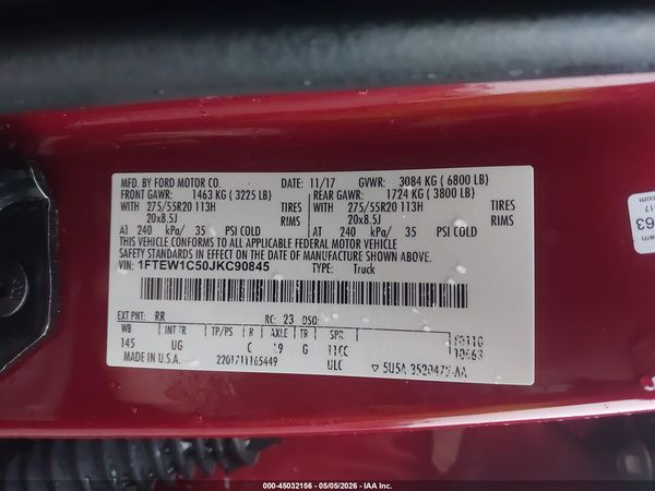 2018 FORD F-150 XLT